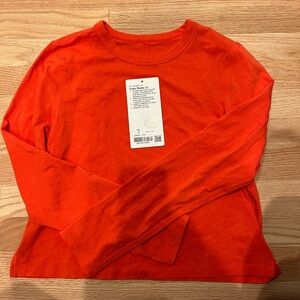 Lululemon longsleeve size 2 orange cropped